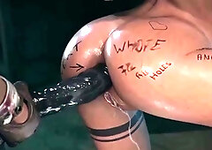 3D anal whore loves nothing better than getting creampied
