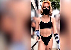 Cute Femboy Flashes And Walks Around Public Pilation