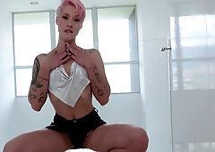 Sexy Anal queen Mina K takes a rough fucking with DAP 0% Pussy