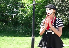 Sexy Street Mimes In Reality Threesome With Yasmina Khan And Frances Bentley