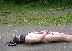 Exhibition nice fellow jacks off