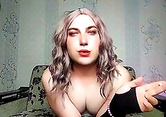 Massive creampie cumshot scene featuring Crossdresser Ketty