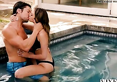 Quinn is invited to his abode to celebrate, things move marvelous fast and after a dip in the pool, they are pretty soon making sure they are making t