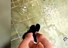 Pre shower soaking my gym shorts