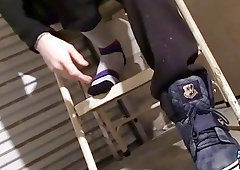 Inked straight bad boy jerks off solo