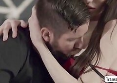 Taut tall shemale Ava Holt gets rimmed and filled by her caring stepparent