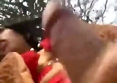 Shemale cum in public street