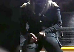 Late night outdoor getting off and meaty orgasm extract