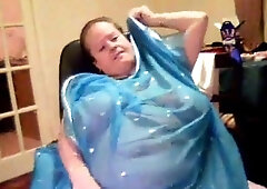 Ugly and obese granny exposes her disgusting fat body