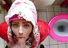 Maledom master mouth fucks cosplay slave in POV BDSM porn