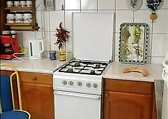 Sexwife was anal banged and sucked all the cum at the kitchen