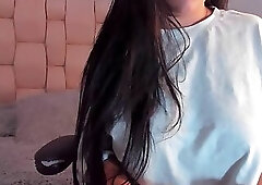 Busty Latina Teen Striptease