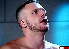 Stud swallows hunks thick cock and fistfucked hardcore