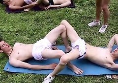 Old twink, outdoor, twink facial
