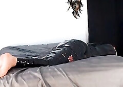 MUMMIFICATION SLAVERY - BAREFOOT MALE TICKLED BY GIRLFRIEND!!!