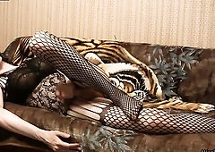 Crossdressers woke up and masturbated