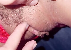 Look how I came, rubbing my love button with my fingers.