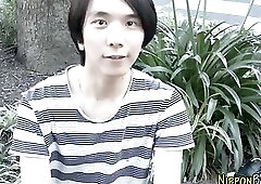 Gay asian shoots cum after fingering