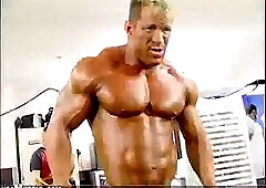 Caesar Lifting Weights and Sexy Posing Backstage