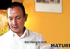 Roberto is a bit embarrassed to be carnal with such a granny woman