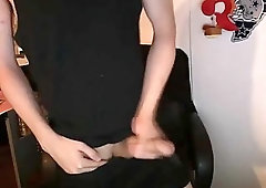 Hot brunet masturbating with rubber pussy