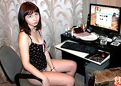 Stunning angel with cute small tits Dasha is getting fucked in the cowgirl pose