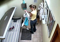 Czech Teen in Public Solarium