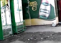 How come that honey didn't notice me right behind her? I'd been filming playgirl's darksome panty upskirt for like a minute in a close 