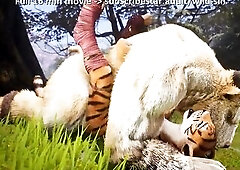 Minotaur romantic screws Tigress fur in The Meadow