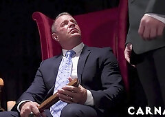 Master Tyler Saint Uses A Wooden Paddle To Spank Colton Fox