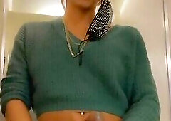 Shooting a cumshot in the airplane bathroom