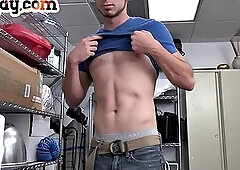 Stud bareback by dominant gay bbc in the office after bj