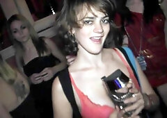 In The VIP - Ebony Tila Flame receiving facial in club