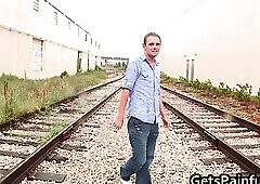 Poor dude gets to suck and fuck big black penis