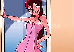 Getting A Suntan (Part 02) - Anna Teases Him In A Towel