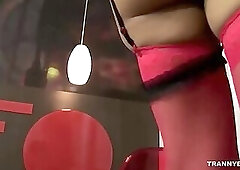 gigantic tit mexican tgirl likes to jerk off p