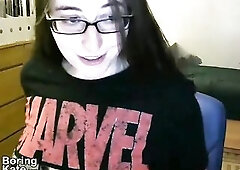 BoringKate wank's her beauty dick and flashes her breasts