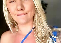 Blonde BBW Teases Big Ass & Tits
