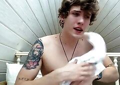 super cute hung Twink jakcing of 2