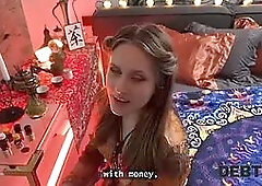 Debt4k. sexy and innocent beauty with outstanding hooters and abilities was a real witch in the bed