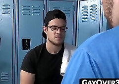 Dominant daddy dustin takes charge pounding Jason's ass hard