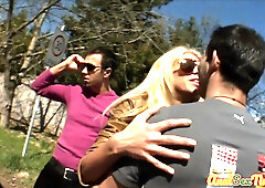 Assfucking whore enjoys humping hard sex on BWC in trio