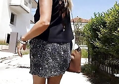 nippleringlover kinky mother no pants flashing pierced twat on public street and supermarket