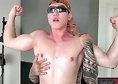 Tattooed Damian Dragon Oiled Cock Slides Into Vance Hole