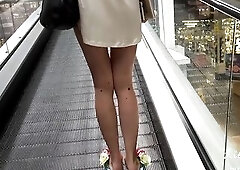 I Walk in the Mall solely in a T-shirt. Risky Flashing, no Pants.