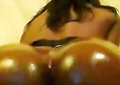 Large ebony Transsexual Booty Clap Slow Motion
