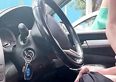 I was expecting for my wife in the parking lot when a strange mother i'd like to fuck took my jock in her hand and didn't let go until I cam