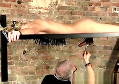 Leather twink gay sex Blindfolded gimp stud Reece has found himself