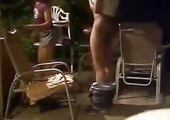 Amateur ladyboy sucks dick and gets ass banged in public