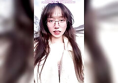 cute sissy smokin' outdoor Tongue Piercings ahegao face